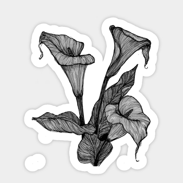 calla lily Sticker by lovefromsirius